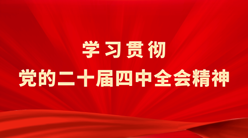 学习贯彻党的二十届四中全会精神